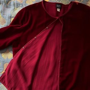 Eileen Fisher velvet silk jacket